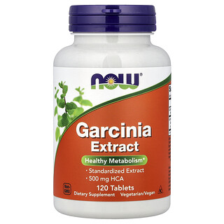 NOW Foods, Extracto de garcinia, 120 comprimidos
