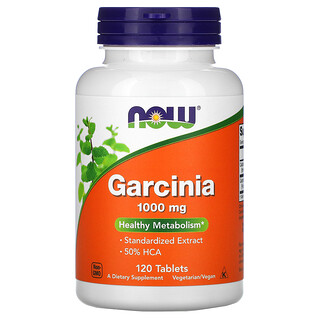Now Foods, Garcinia, 1.000 mg, 120 Tabletten