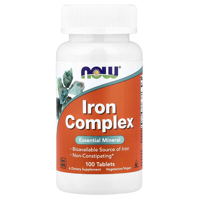 Product Image for NOW Foods, Iron Complex, 100 Tablets