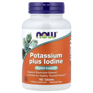 NOW Foods, Potassium et iode, 180 comprimés