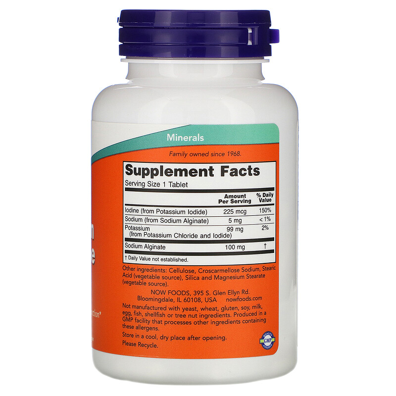 Now Foods, Potassium Plus Iodine, 180 Tablets iHerb