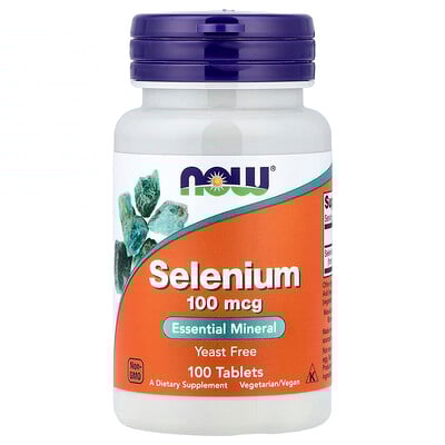 NOW Foods, Selenio, 100 mcg, 100 comprimidos