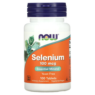 Now Foods, Selenium, Selen, 100 mcg, 100 Tabletten