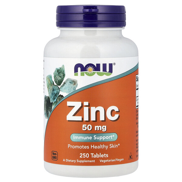 NOW Foods Zinc, 50 mg, 250 Tablets