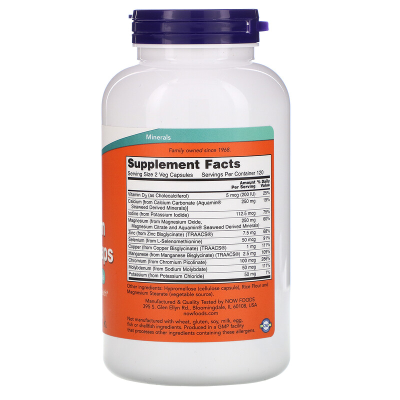Now Foods, Full Spectrum Minerals Caps, 240 Veg Capsules - iHerb