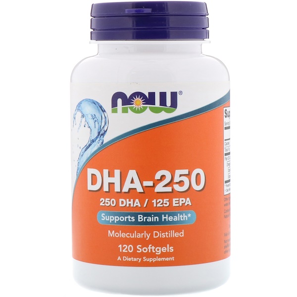 Now Foods, DHA-250/EPA-125, 120 мягких таблеток