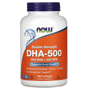 Отзывы о Now Foods, DHA-500, Double Strength, 180 Softgels