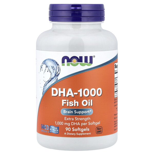 NOW Foods DHA-1000 Fish Oil, 90 Softgels