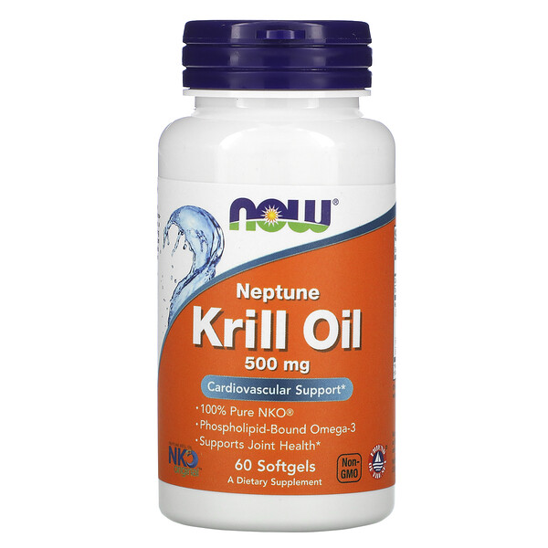 NOW Foods, ネプチューンクリルオイル、500mg、ソフトジェル60粒