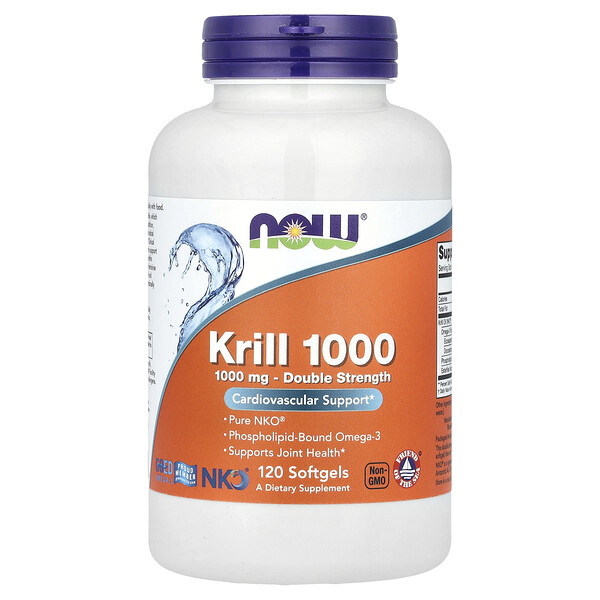 NOW Foods Krill 1000, 120 Softgels