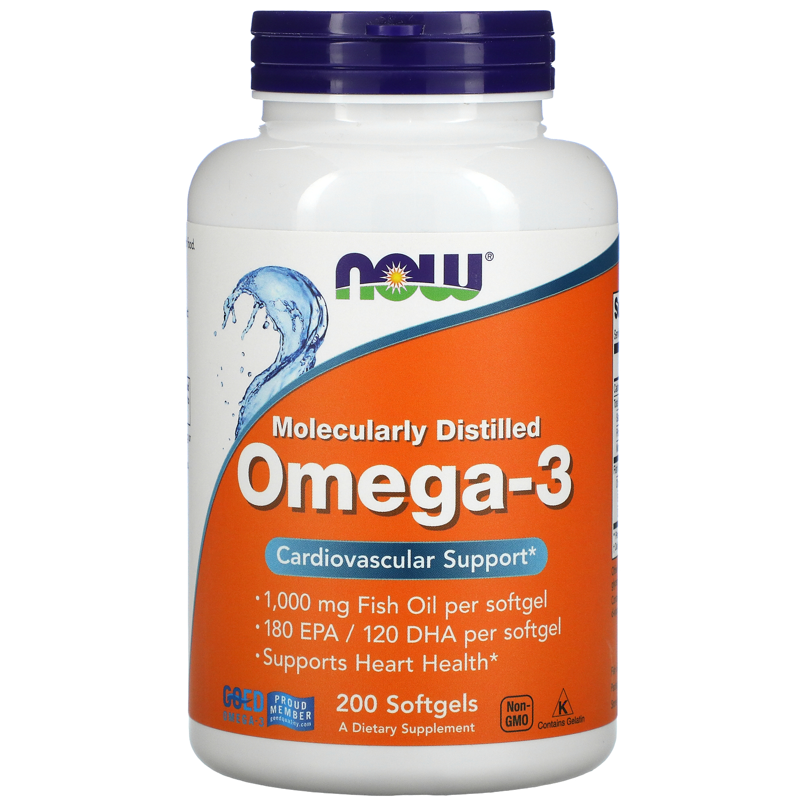 NOW Foods, Omega-3, 180 EPA /120 DHA, 200