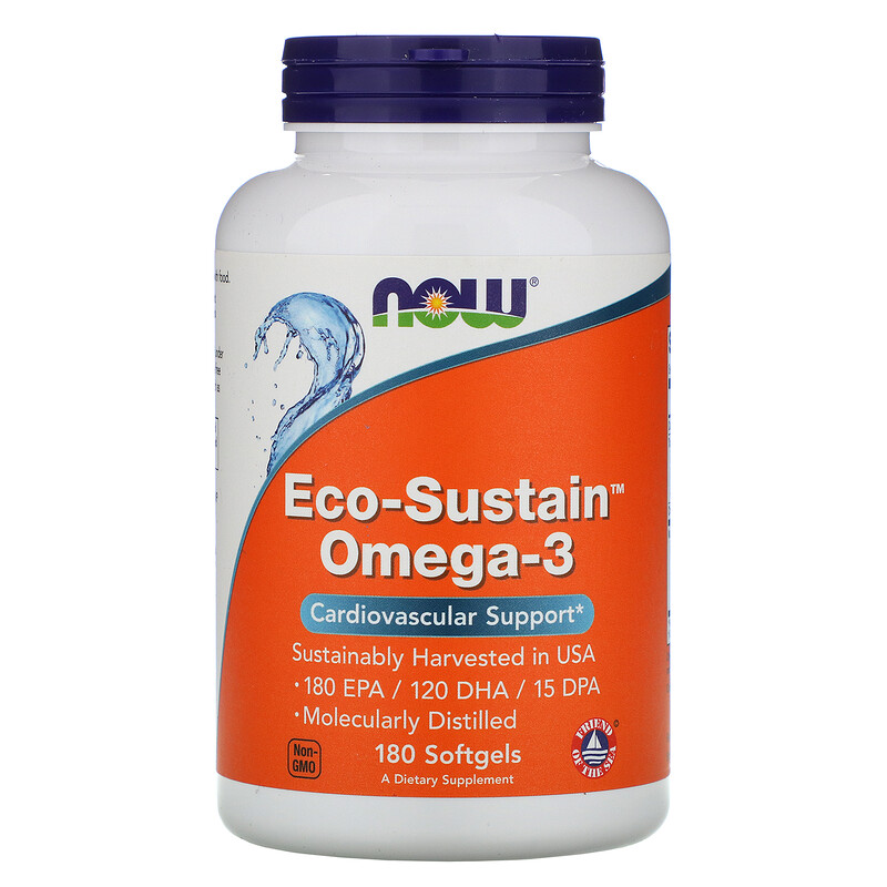 Now Foods, Omega-3, 180 Softgels - iHerb