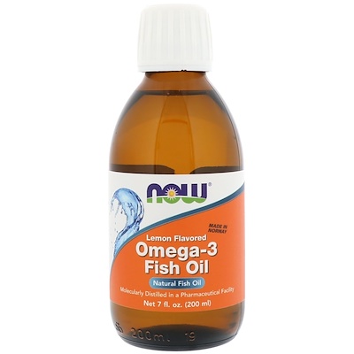 Now Foods 檸檬味歐米伽-3魚油,7液量盎司(200毫升)