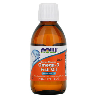 Now Foods, Omega-3 Fish Oil, Lemon Flavored, 7 fl oz (200 ml)