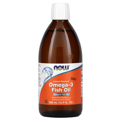 

NOW Foods Omega-3 Fish Oil Lemon 16.9 fl oz (500 ml)