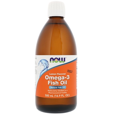 Now Foods Omega-3魚油,檸檬口味,16.9液盎司(500毫升)