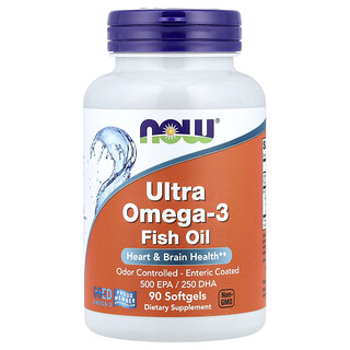 NOW Foods, Ultra Omega-3 鱼油，90 粒软凝胶