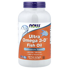 Ultra Omega 3-D™, риб’ячий жир, 180 капсул із риб’ячого желатину