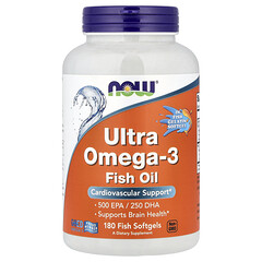 Ultra Omega-3, 500 ЕПК/250 ДГК, 180рибних капсул