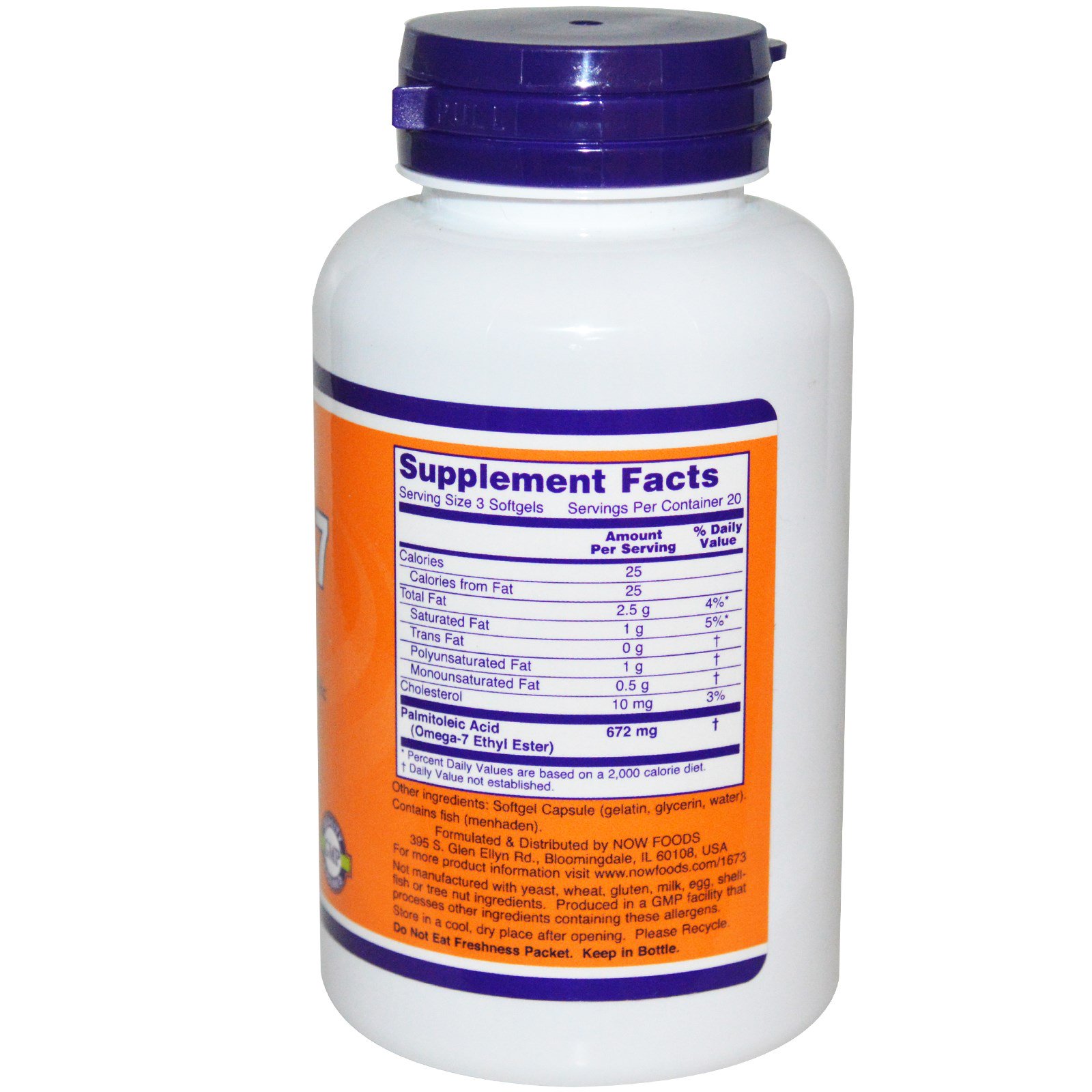 Now Foods, Omega-7, 60 Softgels - iHerb