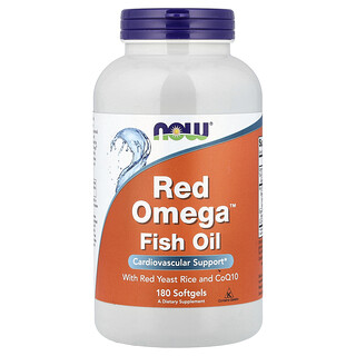 NOW Foods, Red Omega™ Fish Oil With Red Yeast Rice and CoQ10, 180 Softgels