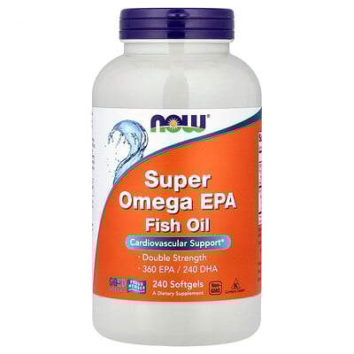 Product Image for NOW Foods, Super Omega EPA Fish Oil, 240 Softgels (1,000 mg per Softgel)
