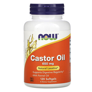 Now Foods, Castor Oil, 650 mg, 120 Softgels отзывы