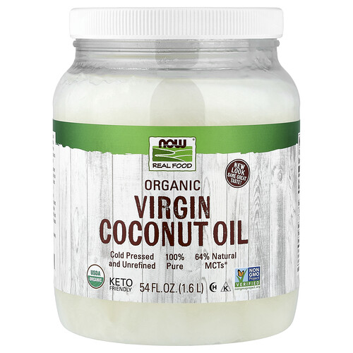 NOW Foods, Real Food, natives Bio-Kokosnussöl, 1,6 l (54 fl. oz.)