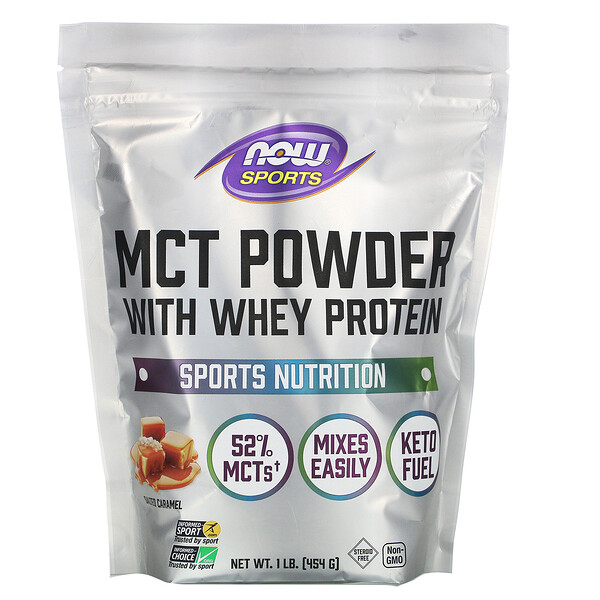 Sports, MCT Powder with Whey Protein, Salted Caramel, 1 lb (454 g)
