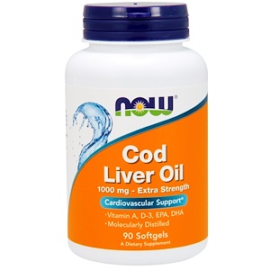Now Foods, Cod Liver Oil, 1000 mg, 90 Softgels