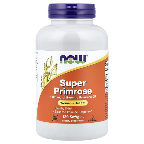 NOW Foods, Super Primrose Oil, Nachtkerzenöl, 1.300 mg, 120 Weichkapseln