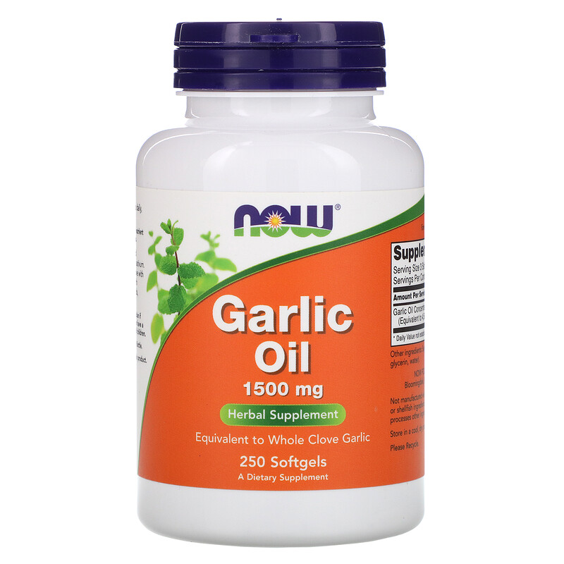 Now Foods Garlic Oil 1 500 Mg 250 Softgels Iherb