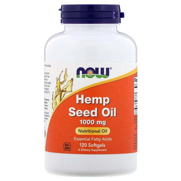 Now Foods‏, Hemp Seed Oil, 1,000 mg, 120 Softgels