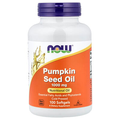 NOW Foods, Pumpkin Seed Oil, 1,000 mg, 100 Softgels