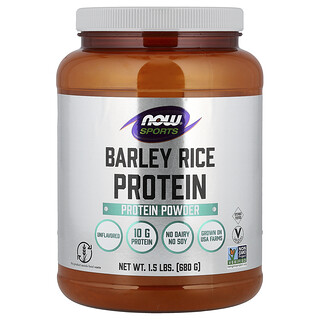 NOW Foods, Sports, Proteína de Arroz de Cevada em Pó, Sem Sabor, 680 g (1,5 lb)