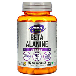 Отзывы о Now Foods, Sports, Beta-Alanine, Endurance, 750 mg, 120 Veg Capsules