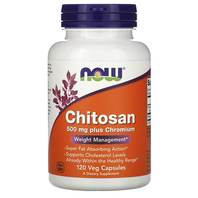 Now Foods Chitosan Plus Chromium, 500 mg, 120 Veg Capsules