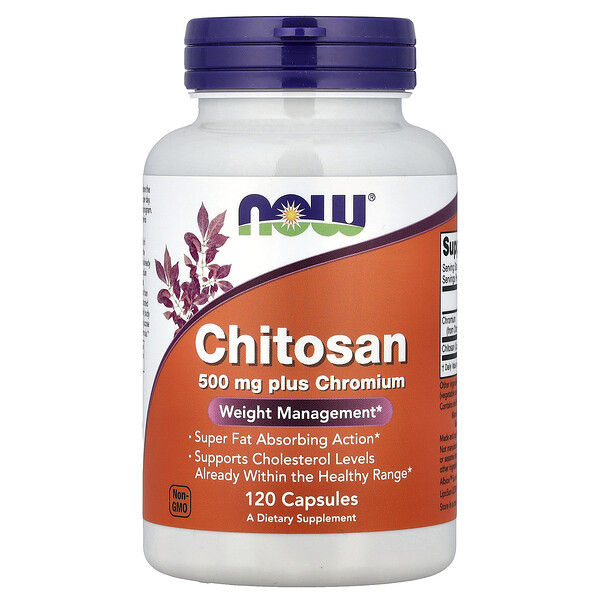 NOW Foods Chitosan plus Chromium, 120 Capsules