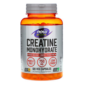 Now Foods, Sports, Creatine Monohydrate, 750 mg, 120 Veg Capsules отзывы