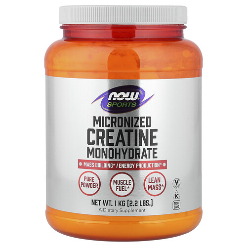 NOW Foods, Sports, Micronized Creatine Monohydrate, mikronisiertes Kreatinmonohydrat, 1 kg (2,2 lbs.)