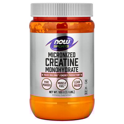 Product Image for NOW Foods, Sports, Micronized Creatine Monohydrate, 1.1 lbs (500 g)