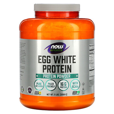 

Now Foods Sports, протеиновый порошок яичного белка, с нейтральным вкусом, 2268 г (5 фунтов)