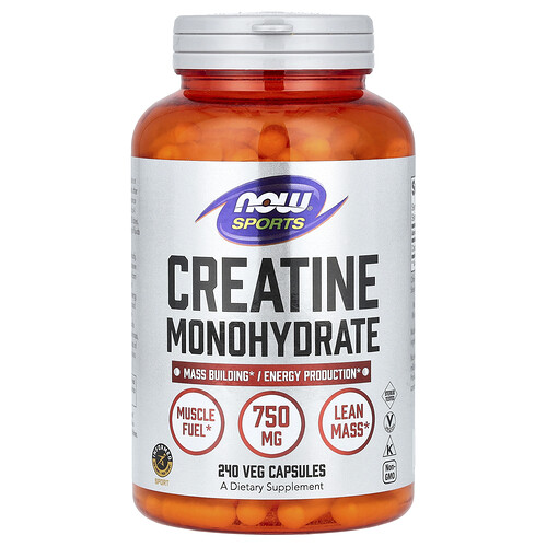 Now Foods Sports, Creatine Monohydrate, 750 mg, 240 Veg Capsules