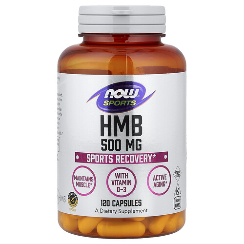Now Foods Sports, HMB With Vitamin D-3, 120 Capsules (500 mg per Capsule)
