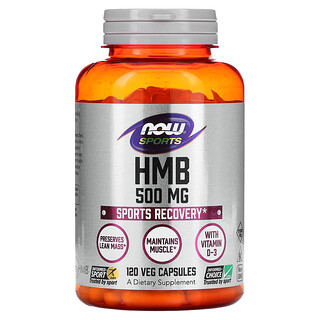 NOW Foods, Sports, HMB, 500 mg, 120 Veg Capsules