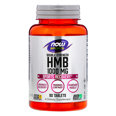 Now Foods Sports, HMB, Double Strength, 1,000 mg, 90 Tablets