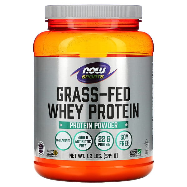 Grass-Fed Whey Protein Concentrate, Unflavored, 1.2 lbs (544 g)
