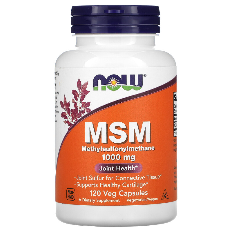 Now Foods Msm Methylsulfonylmethane 1000 Mg 120 Veg Capsules Iherb 