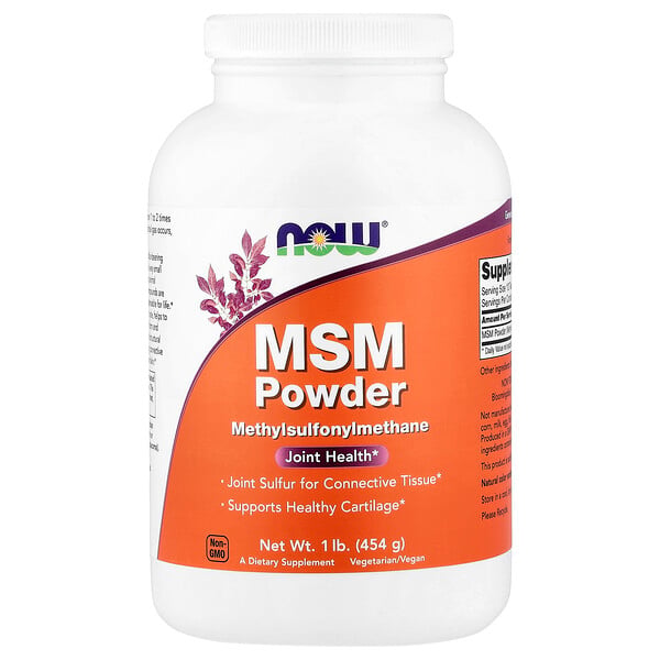 NOW Foods MSM Powder, 1 lb (454 g)