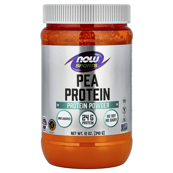 NOW Foods Sports, Pea Protein, Unflavored, 12 oz (340 g)